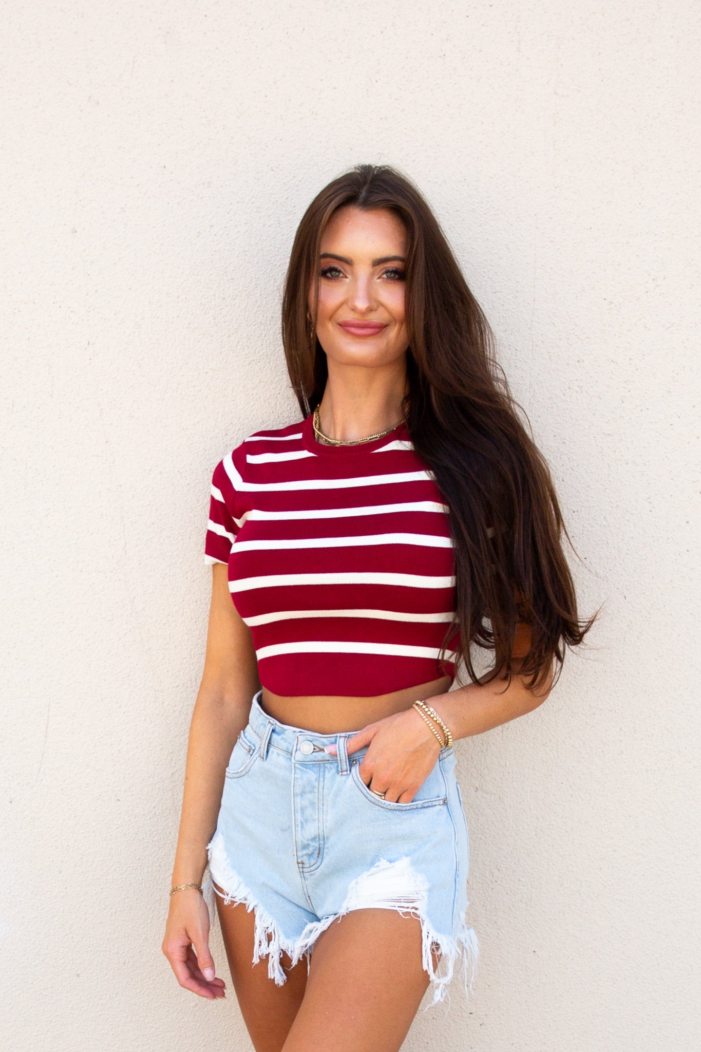 LANEY CROPPED KNIT TOP