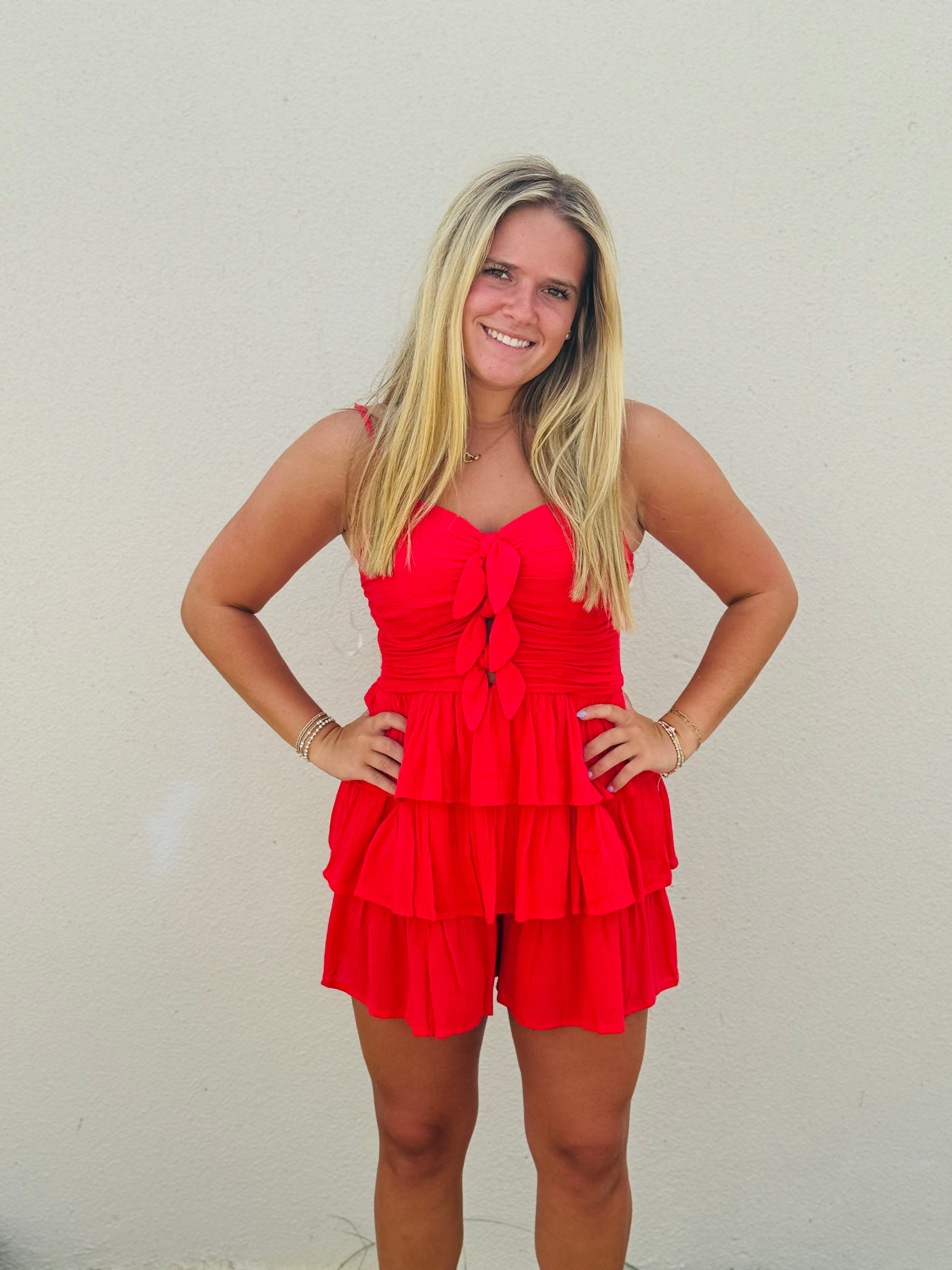 RUBY RUFFLE ROMPER