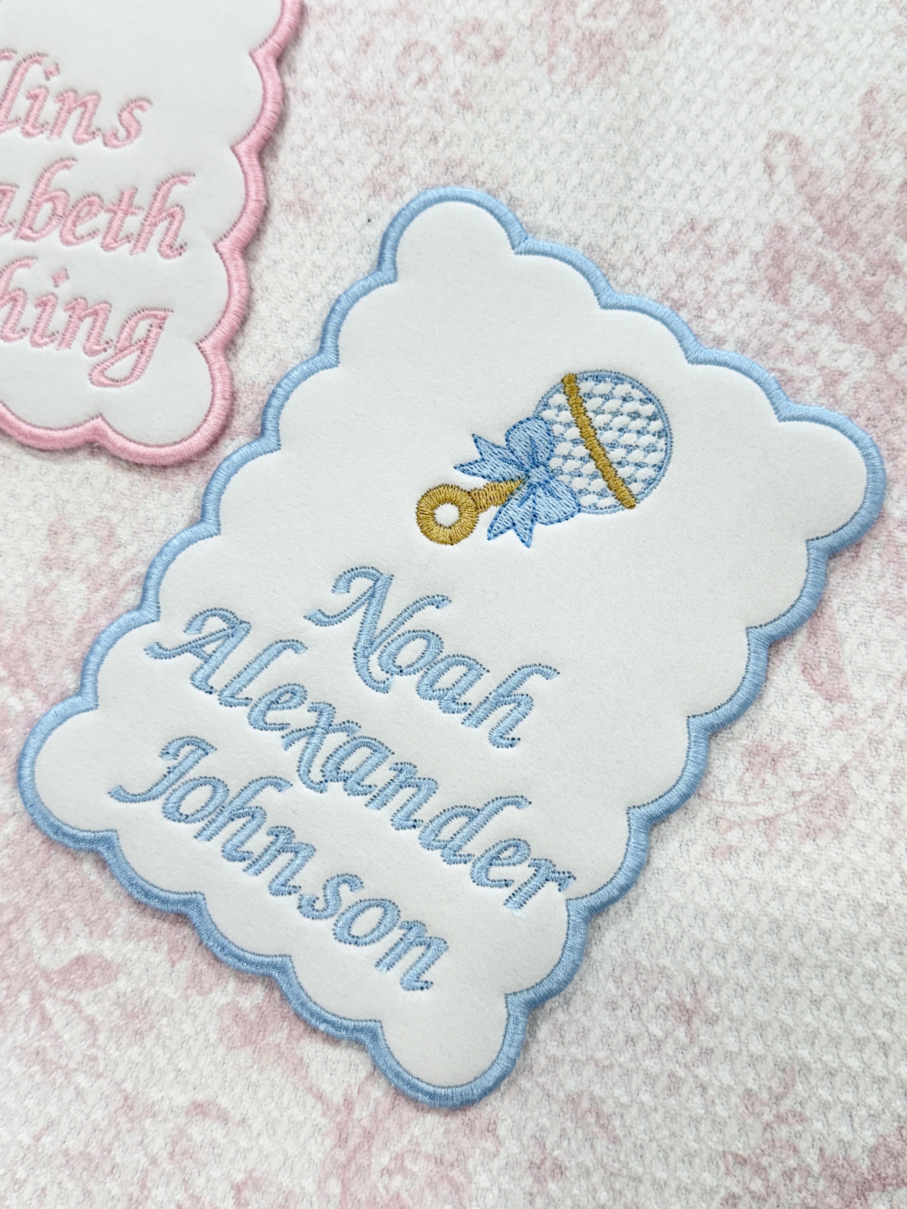 CUSTOM EMBROIDERED BABY SIGN