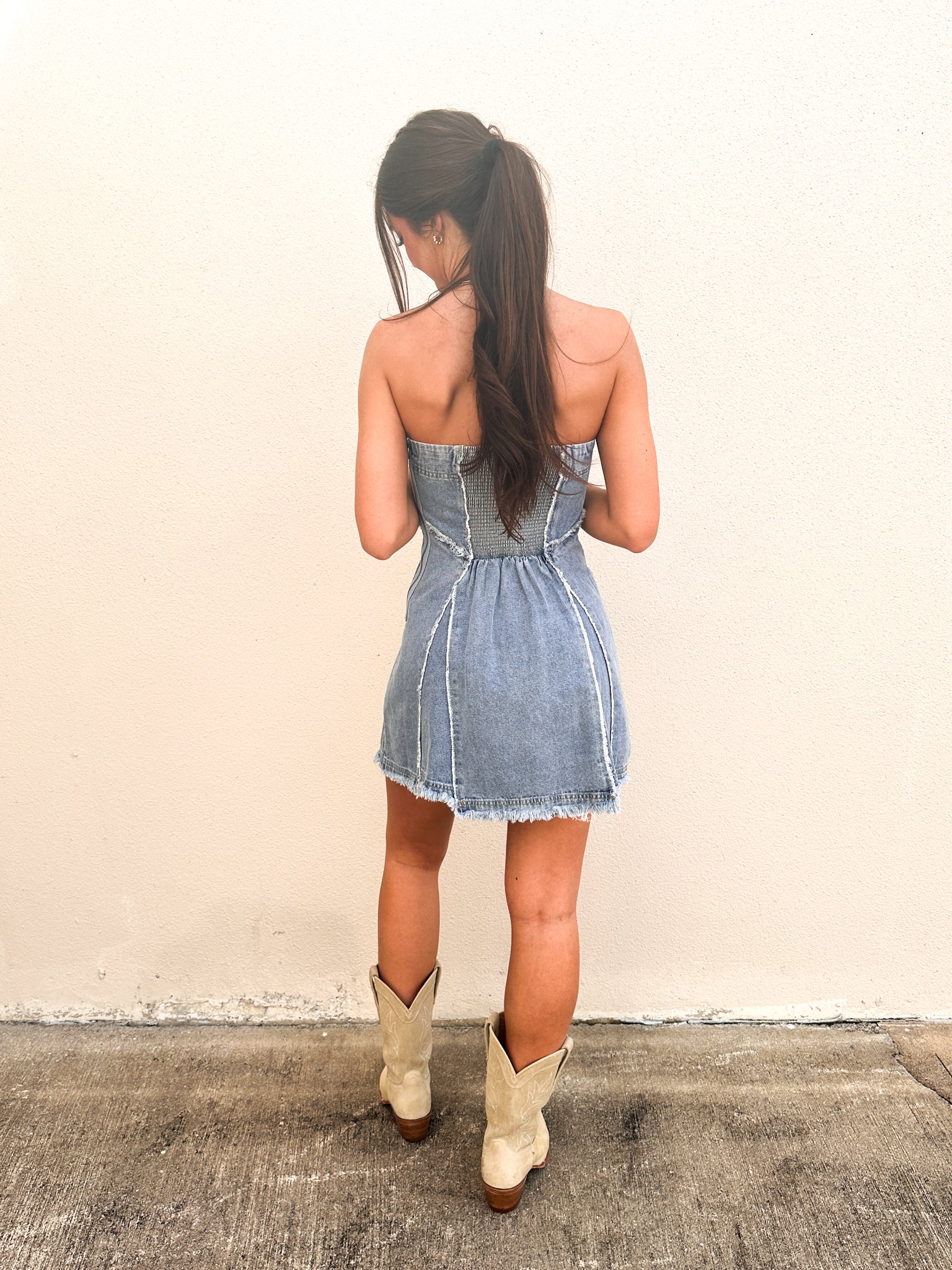 JENSEN DENIM MINI DRESS