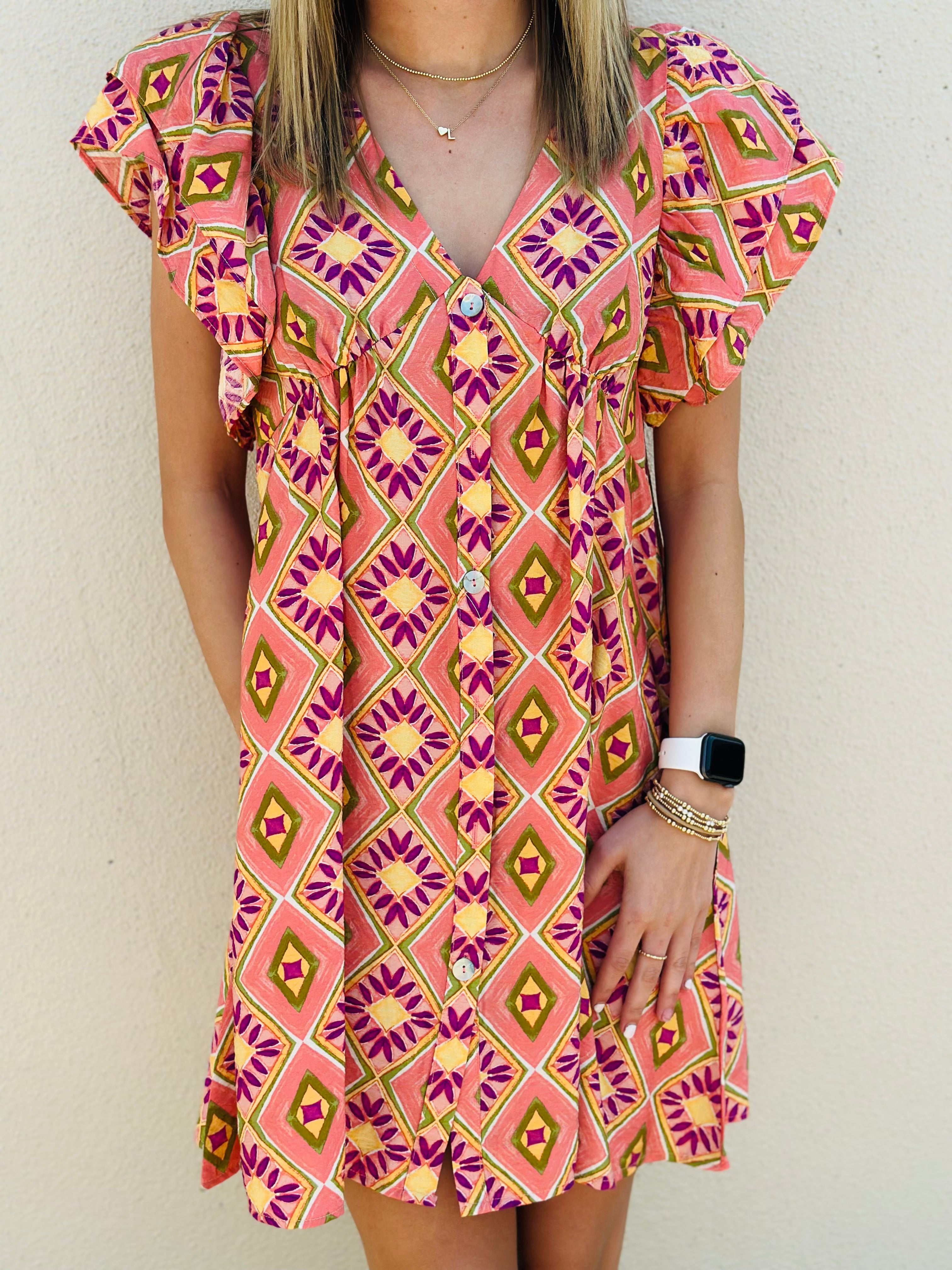 JEWEL MEDALLION DRESS