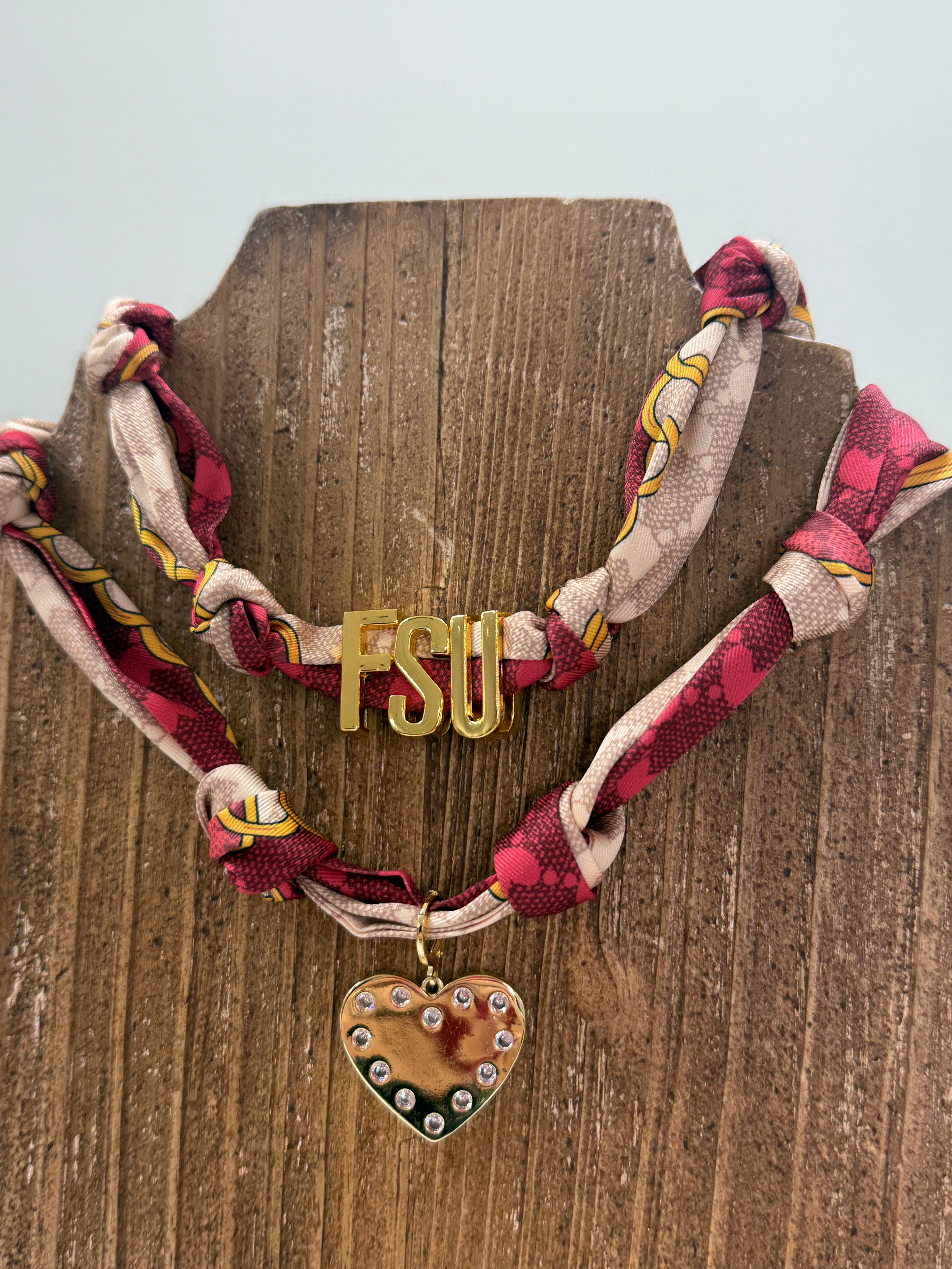 FSU BOLD SCARF NECKLACE