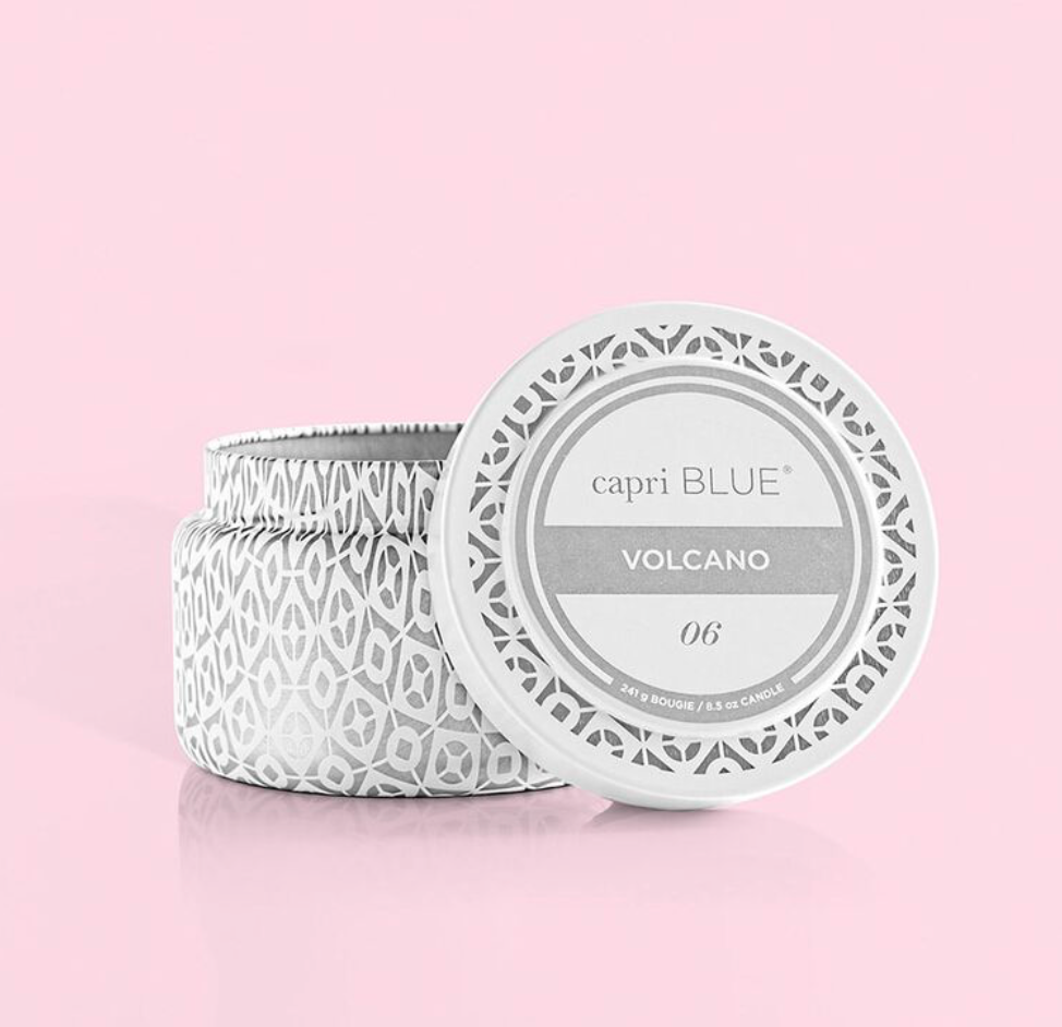VOLCANO | WHITE PRINTED TRAVEL TIN