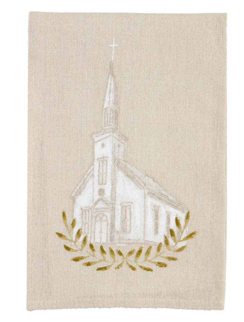 CHURCH PAINTED TOWEL