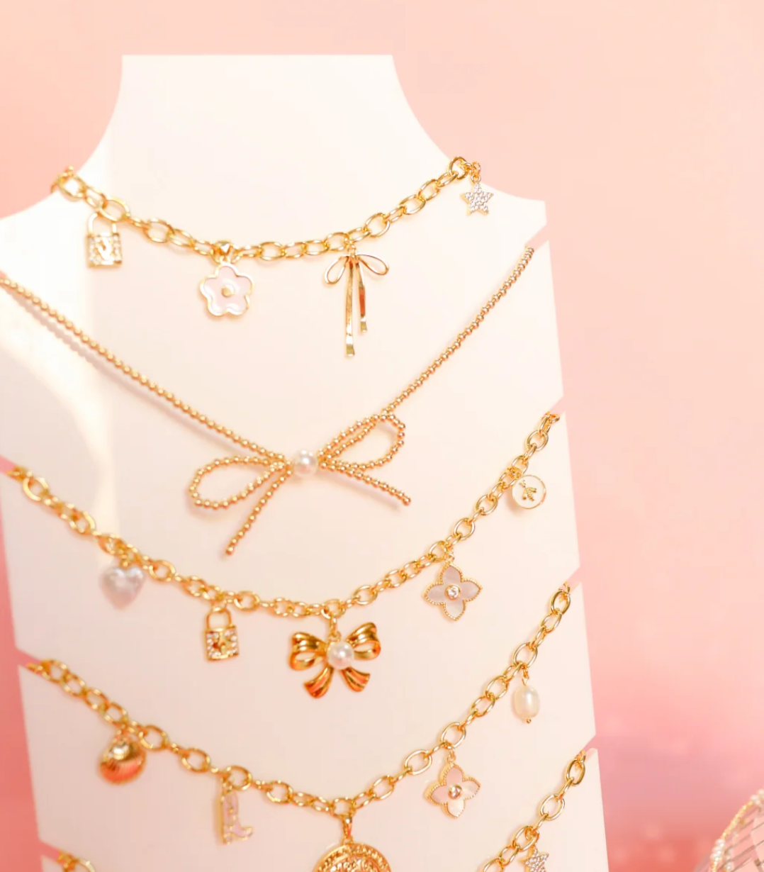 GOLD BOW NECKLACE