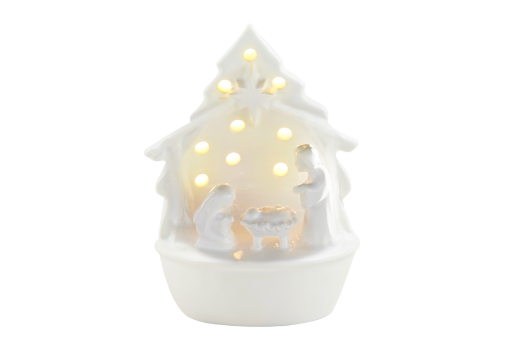 LIGHT-UP NATIVITY SITTER