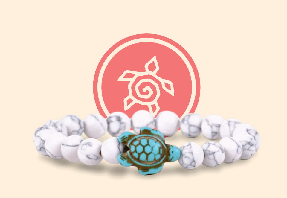 FAHLO TURTLE HOWLITE BRACELET