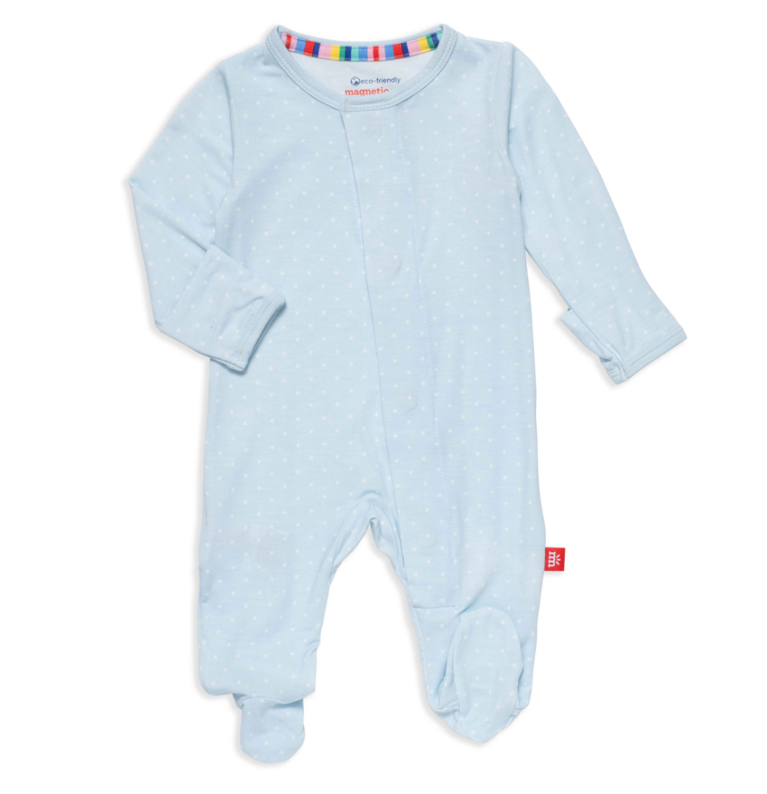 BLUE PIN DOT MAGNETIC FOOTIE