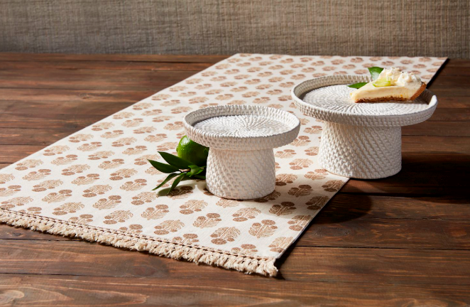 TAUPE BLOCK PRINT RUNNER