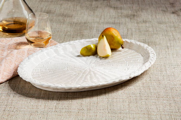 WOVEN STONEWARE PLATTER