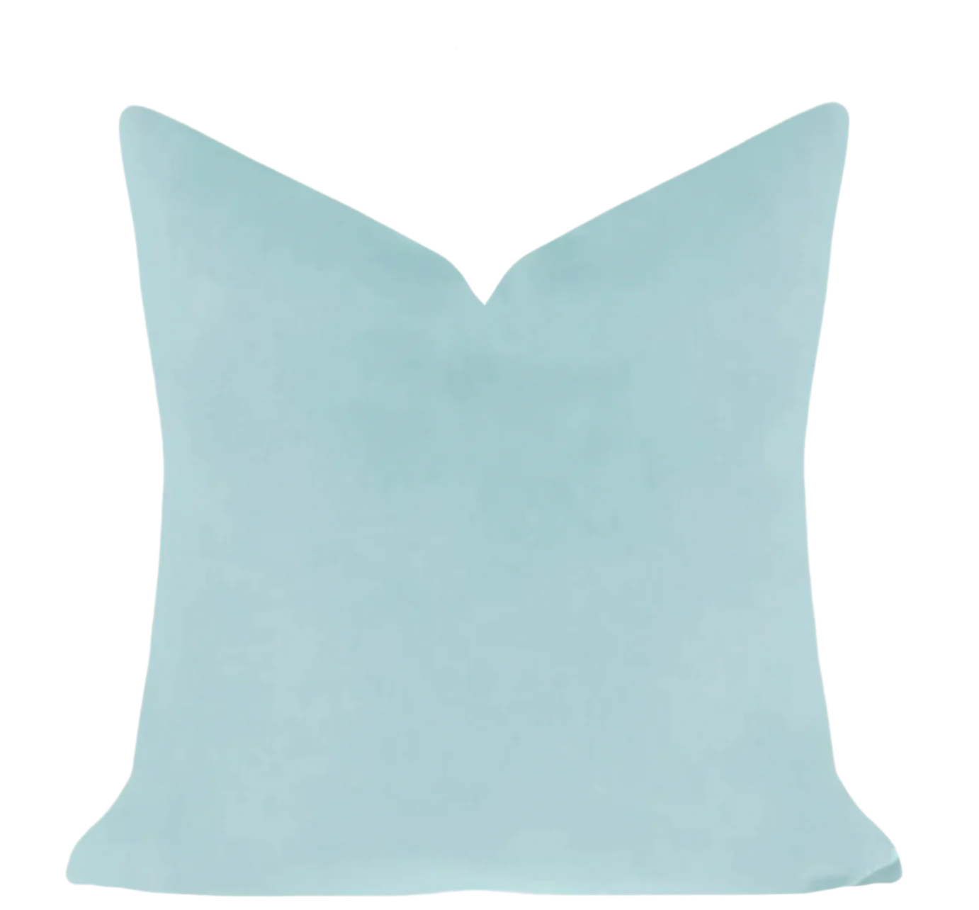 SOLID VELVET PILLOW 22x22 | SPA BLUE