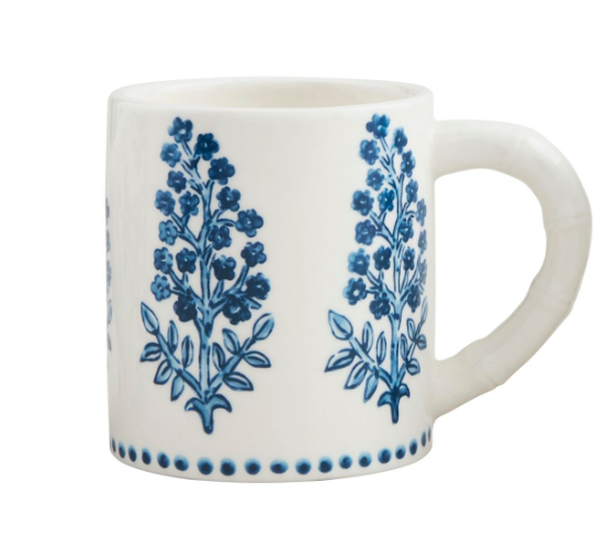 BLOOMS BLOCK PRINT MUG