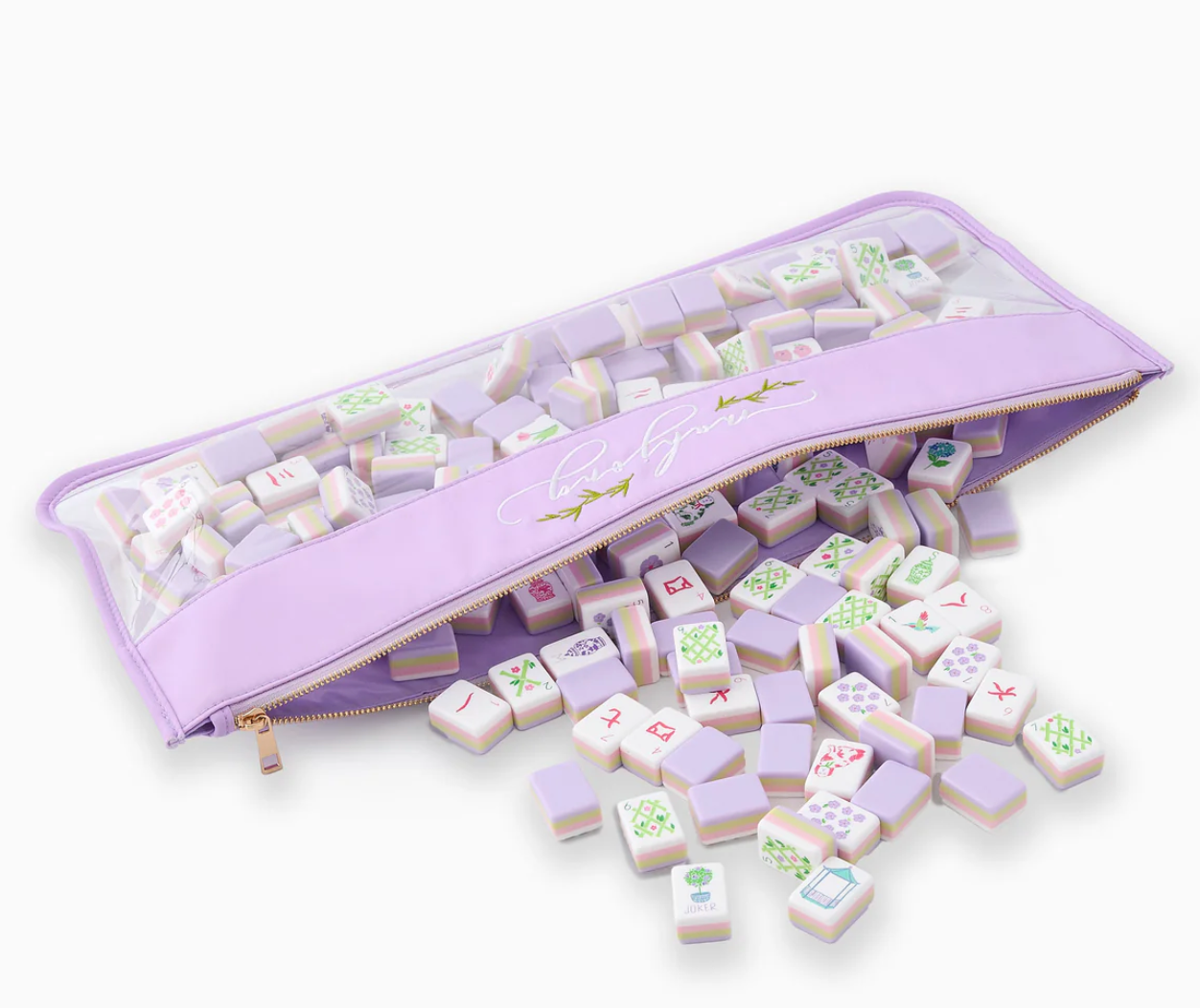 LILAC SCRIPT MAHJONG BAG