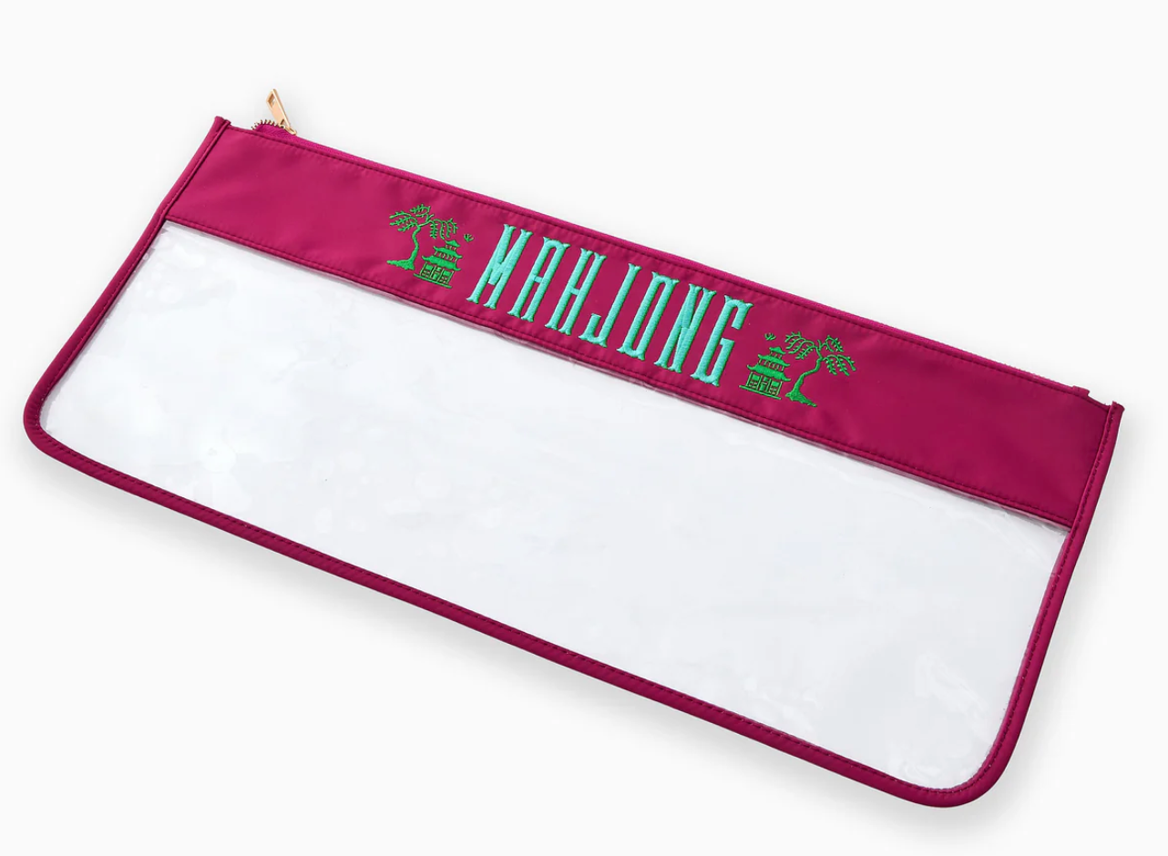 MAGENTA PAGODA MAHJONG BAG
