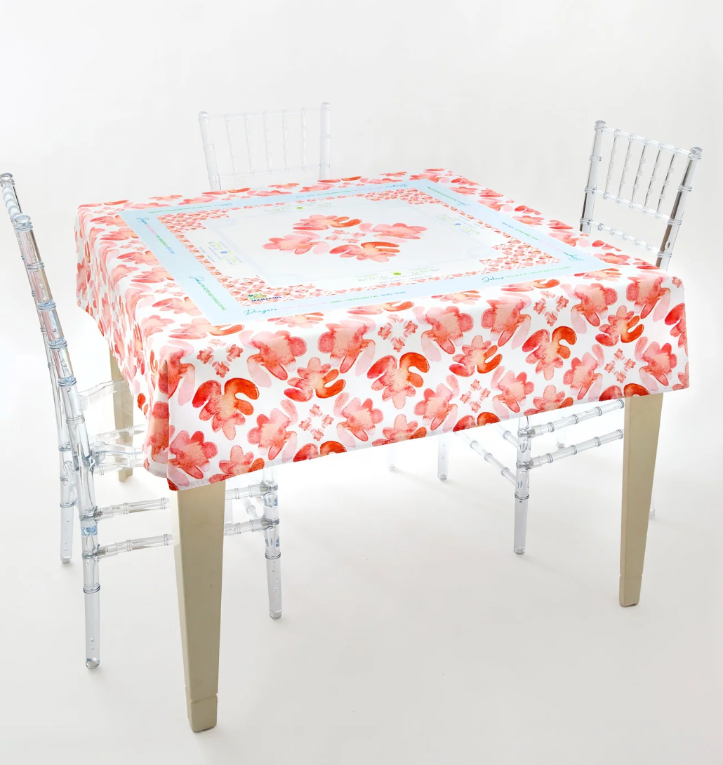 POP OF POPPY MAHJONG TABLECLOTH