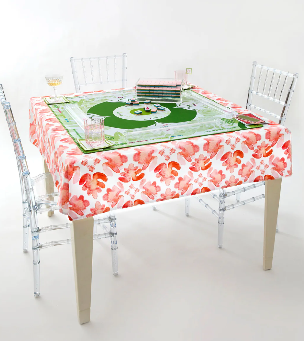 POP OF POPPY MAHJONG TABLECLOTH