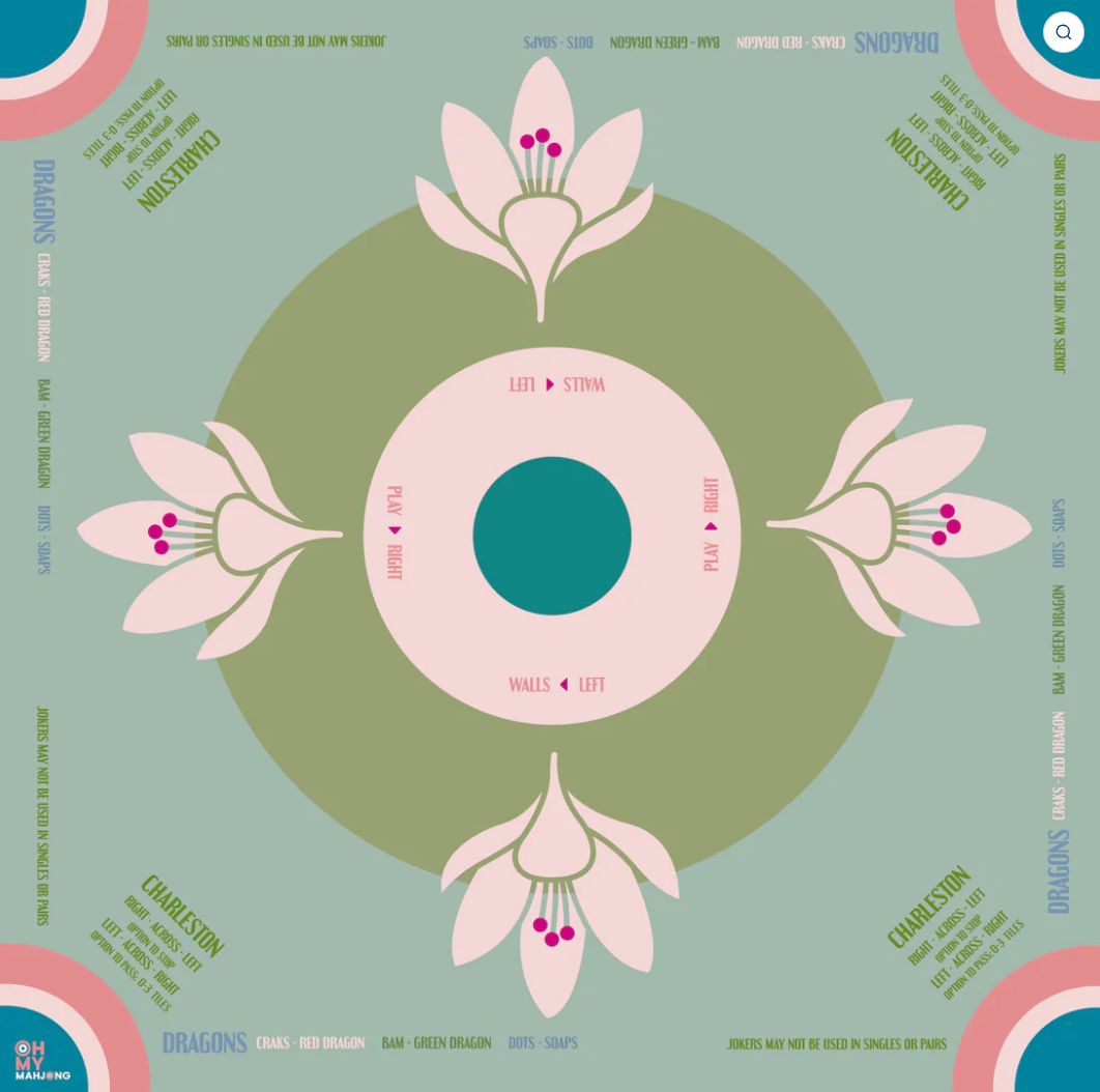 SAGE LOTUS MAHJONG MAT