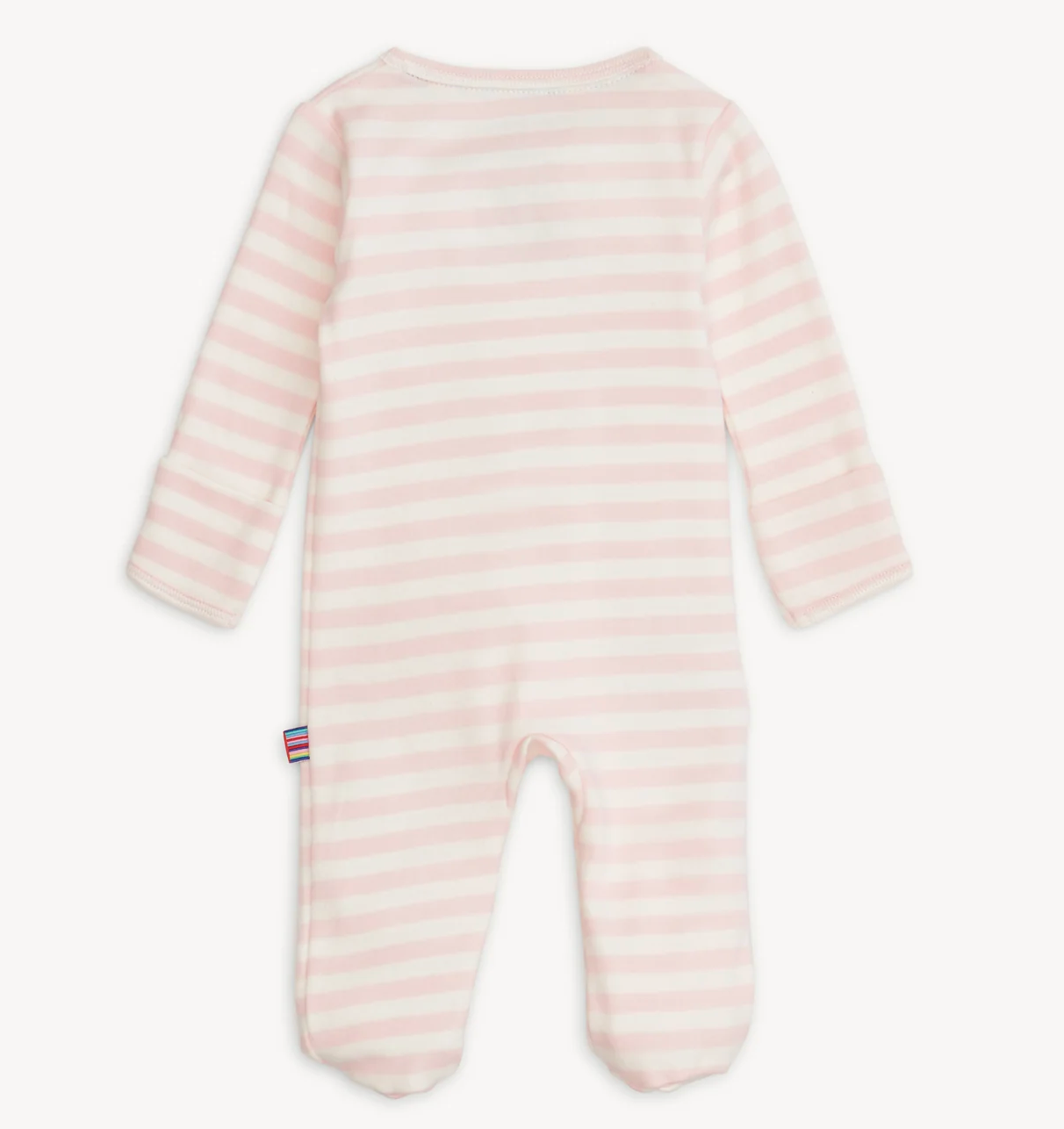 PINK STRIPE ORGANIC COTTON FOOTIE