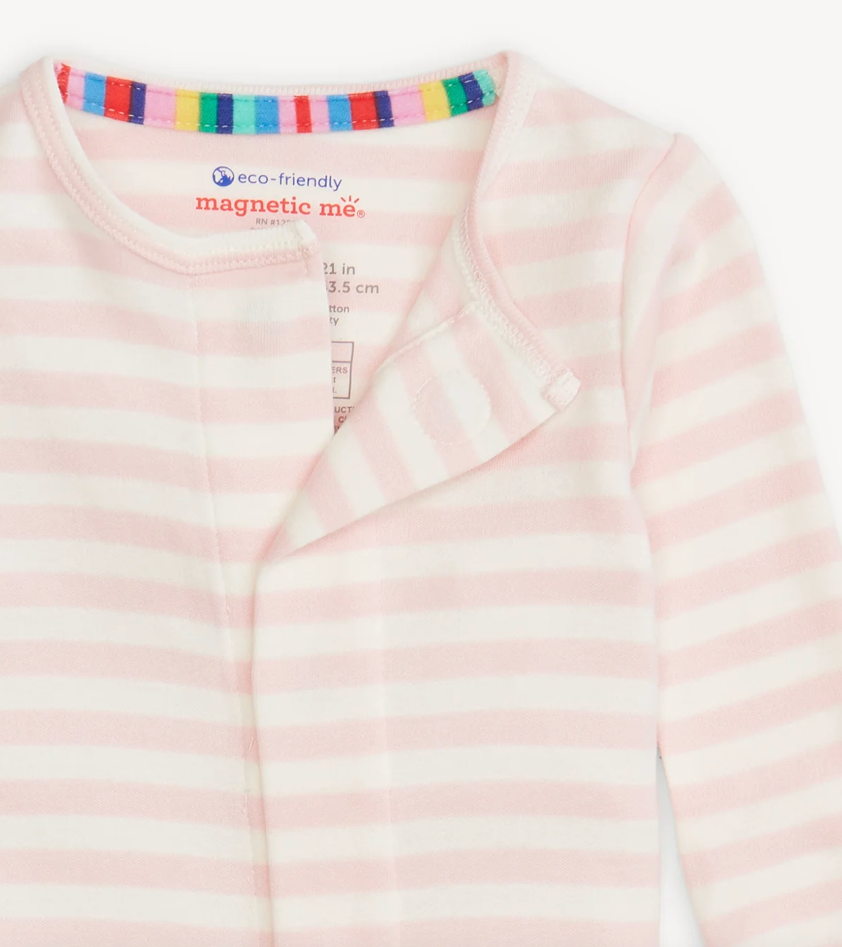 PINK STRIPE ORGANIC COTTON FOOTIE