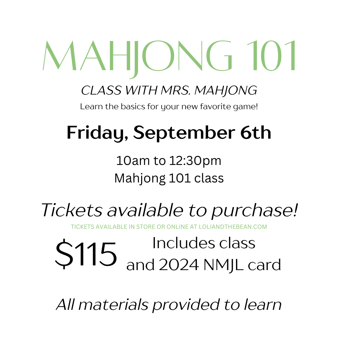MAHJONG 101 CLASS SEPT 6