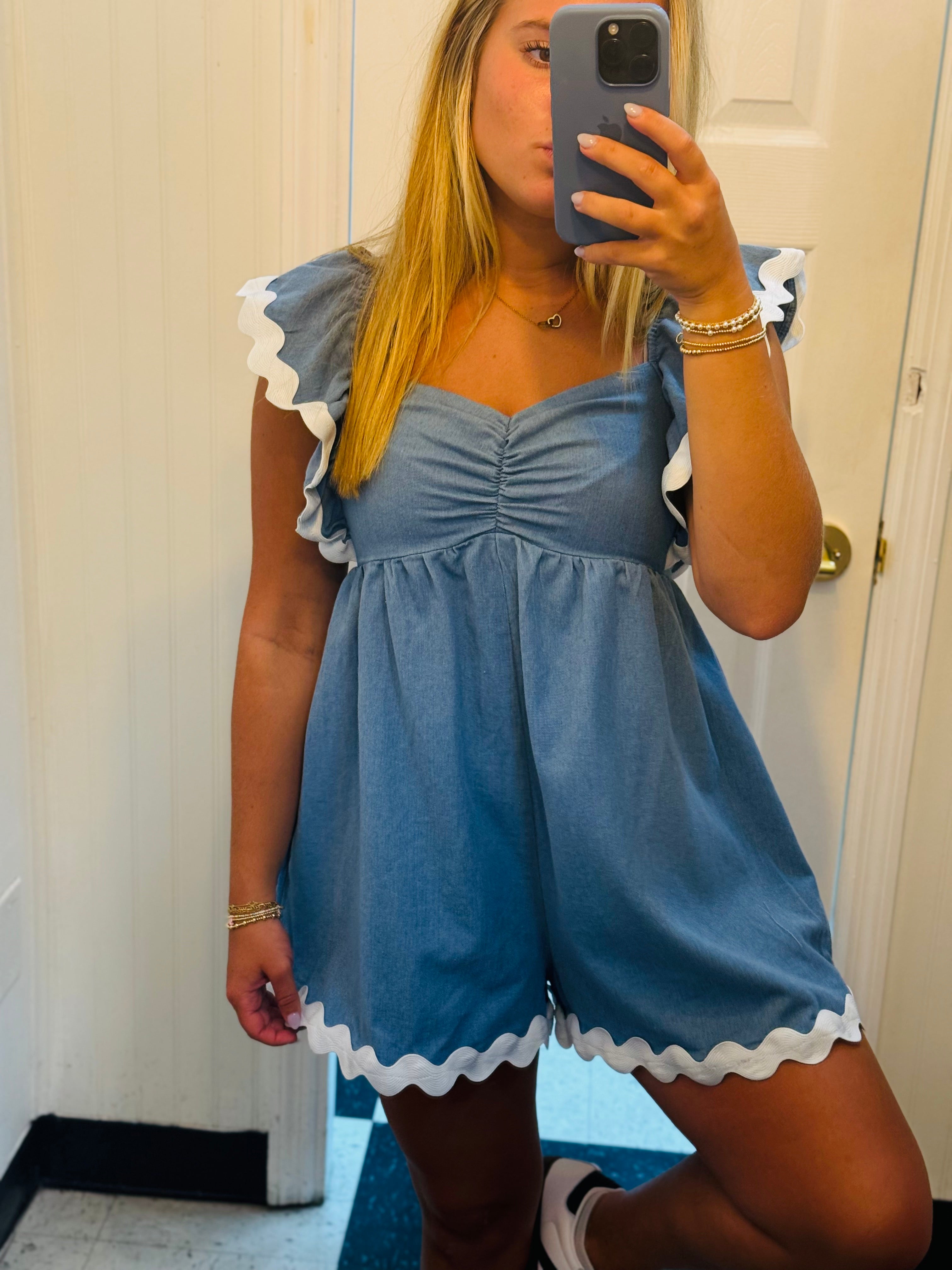 CAROLINE DENIM ROMPER