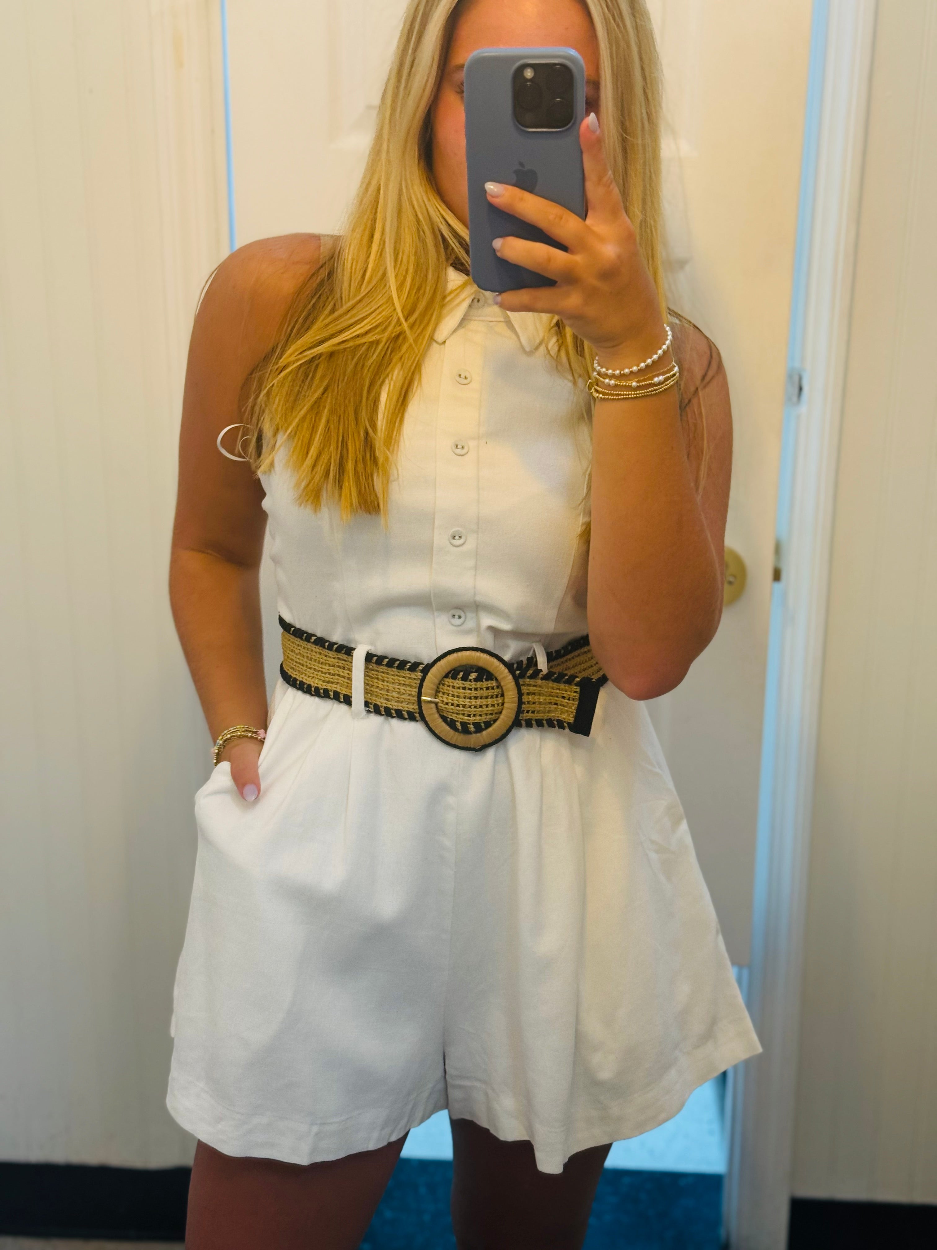 LENNON BELTED ROMPER