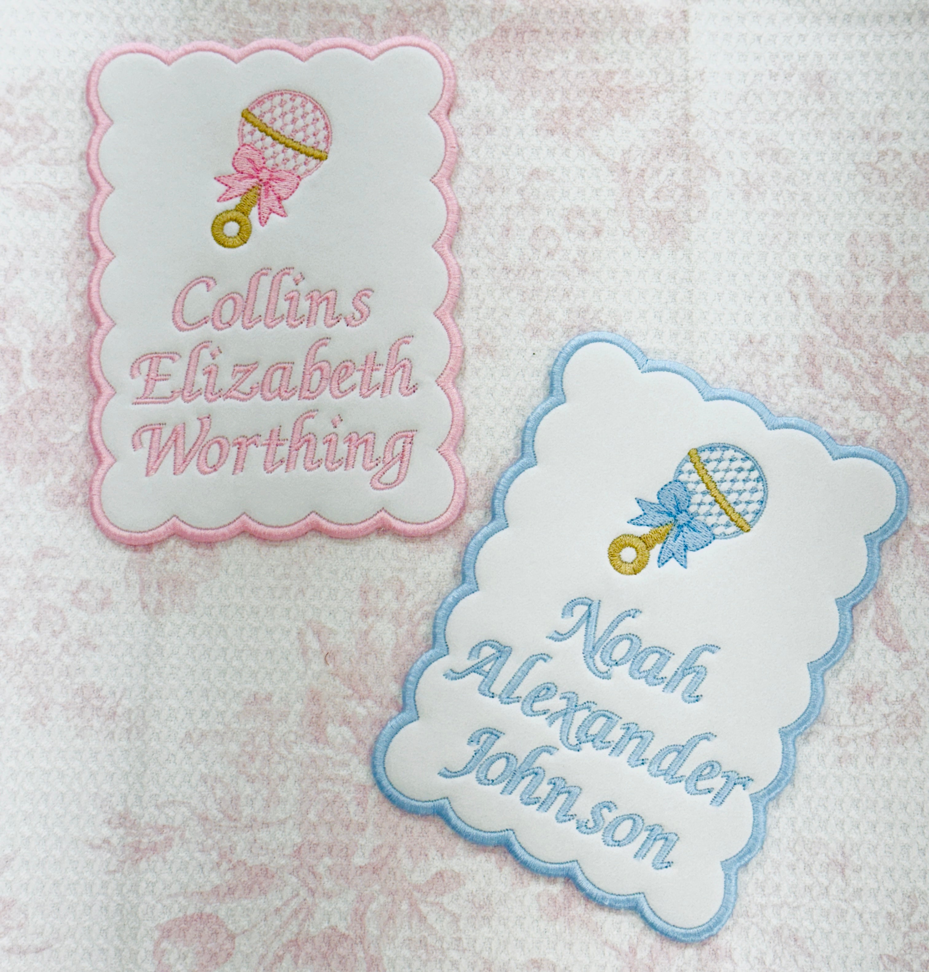 CUSTOM EMBROIDERED BABY SIGN