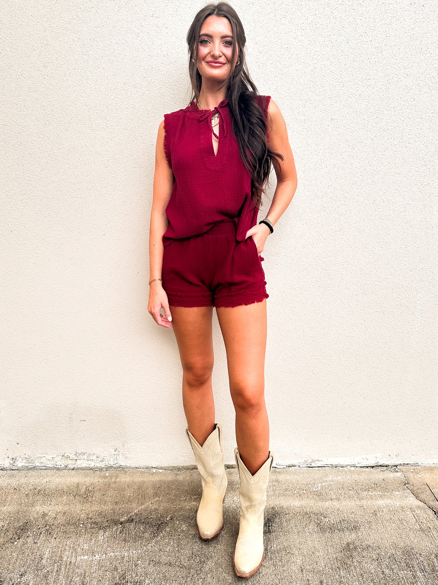 DANIELLE DISTRESSED TOP