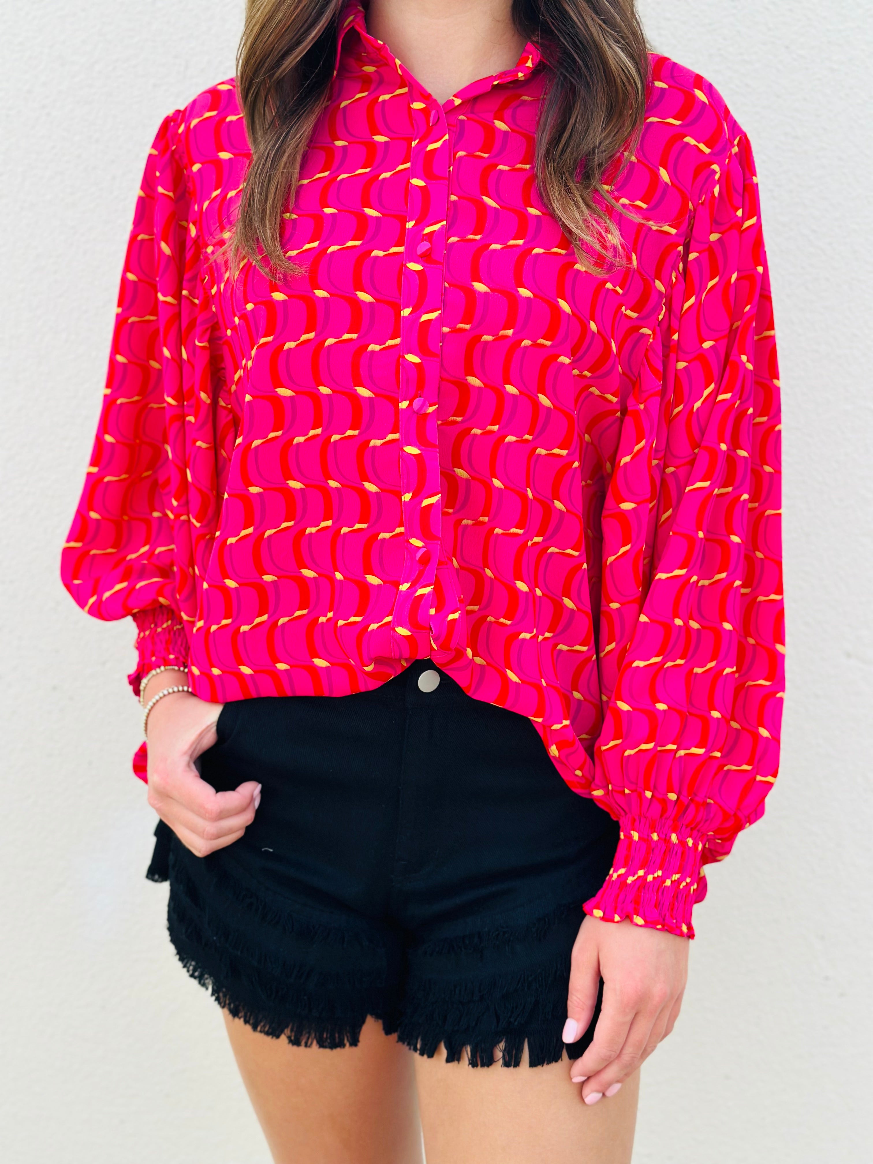 BUBBLE SLEEVE TOP