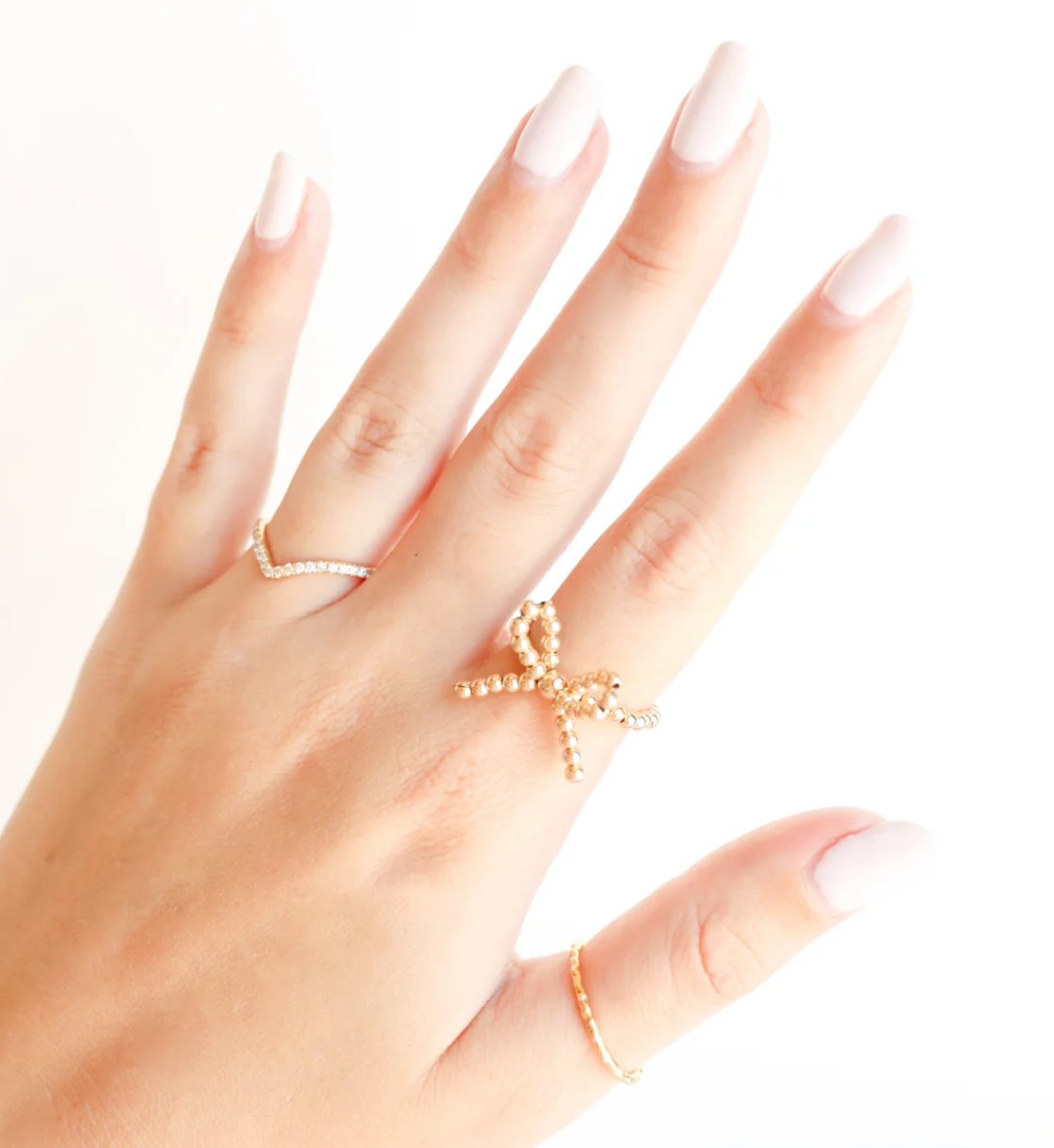 GOLD BOW RING