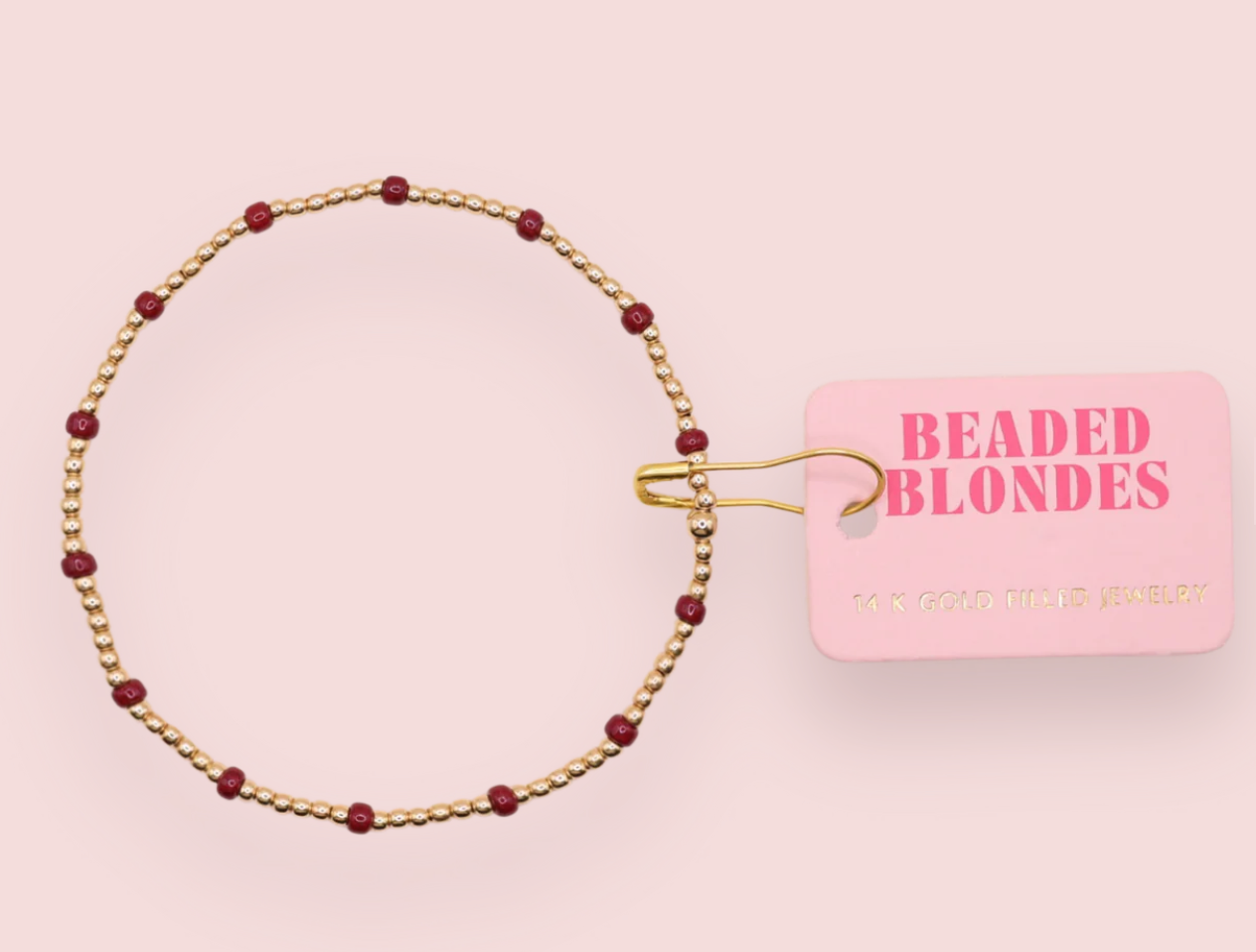 GARNET DAINTY POPPI BRACLET