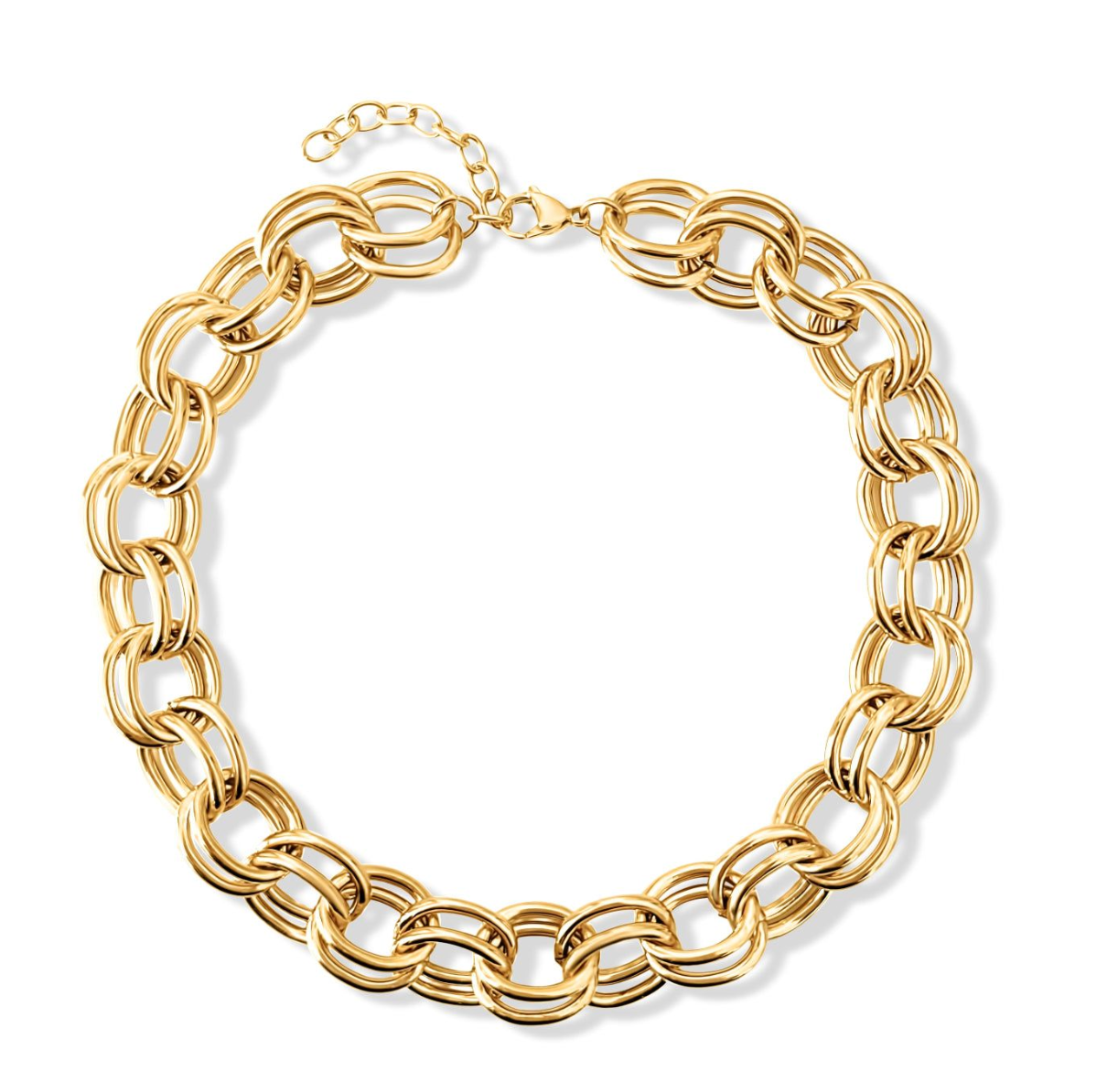 LOUELLA CHUNKY DOUBLE CHAIN NECKLACE