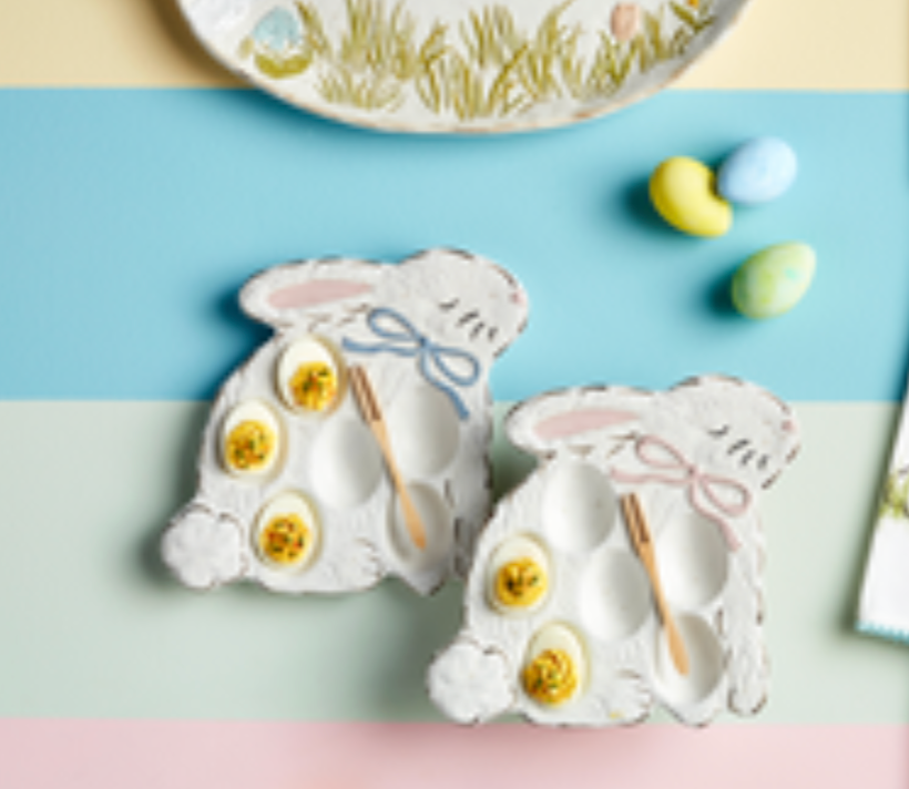 BLUE SMALL DEVILED EGG PLATTER