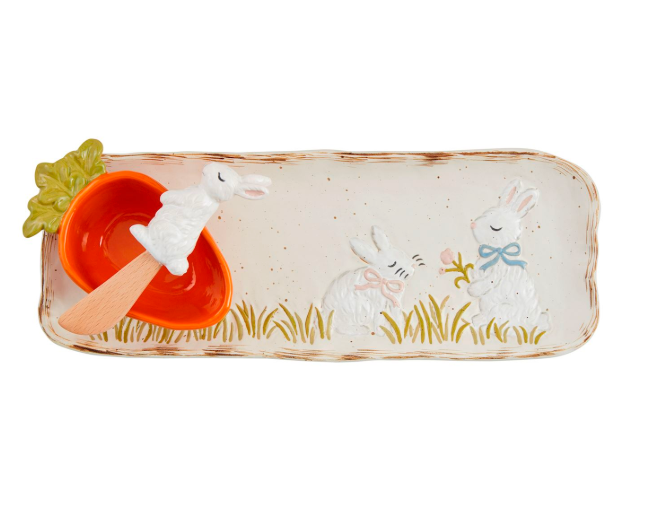 BUNNY TRAY & CARROT DIP SET