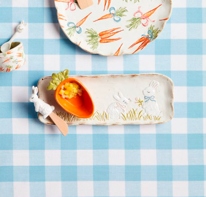 BUNNY TRAY & CARROT DIP SET