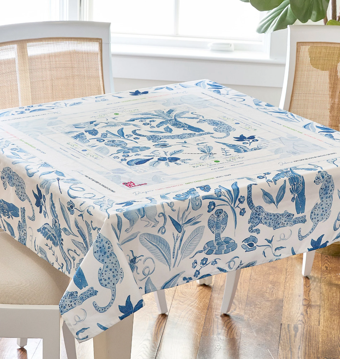 AMAZON BLUE INSTRUCTIONAL TABLECLOTH