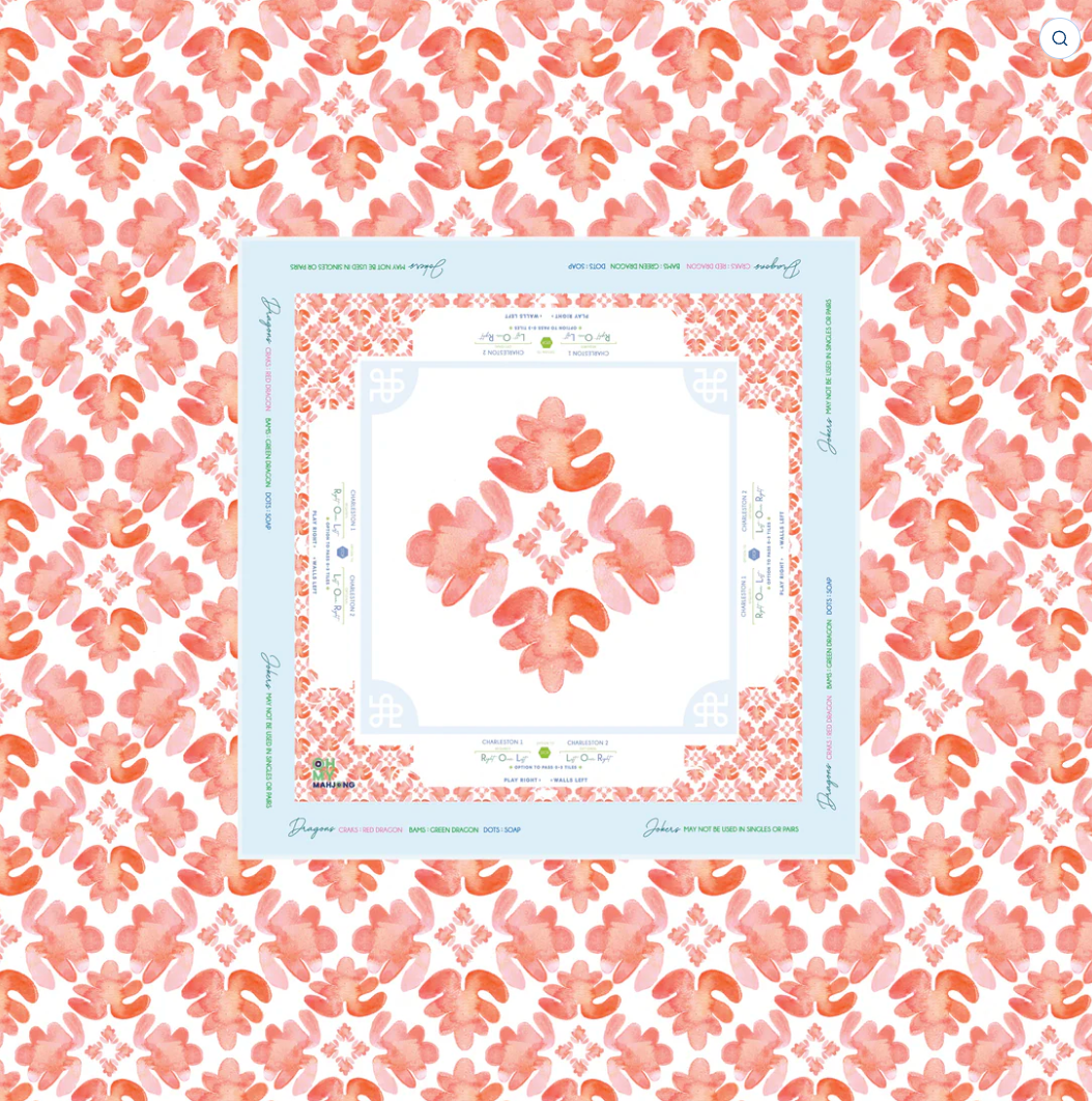 POP OF POPPY MAHJONG TABLECLOTH