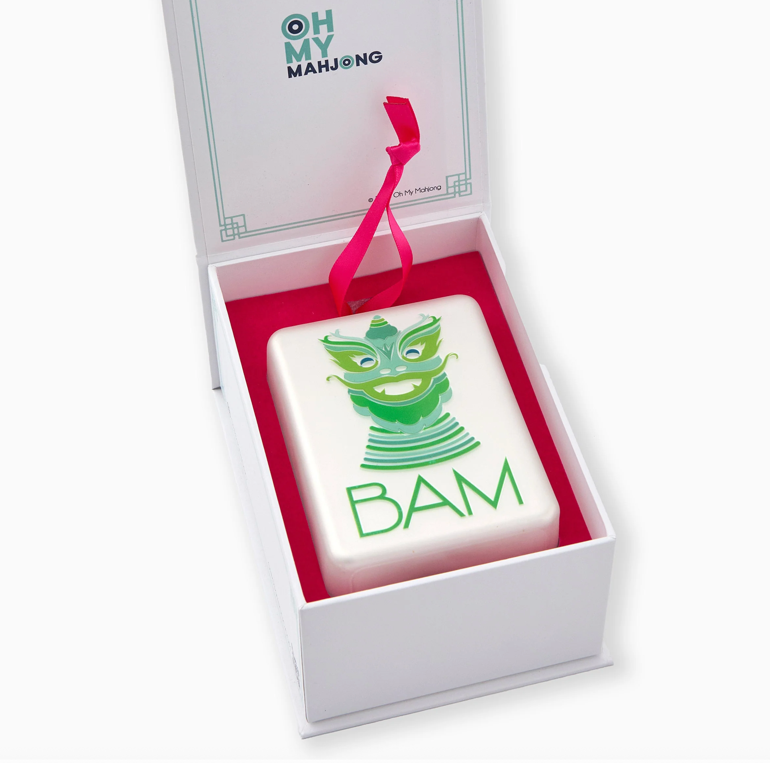 MINT DRAGON MAHJONG ORNAMENT