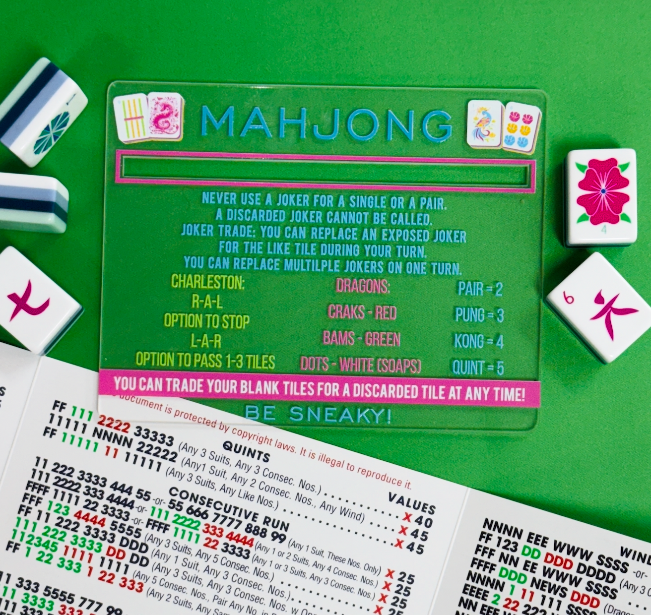 MAHJONG LINE FINDER & RULE CARD