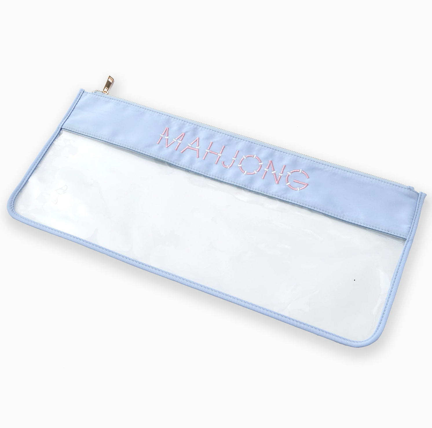 LIGHT BLUE BAMBOO MAHJONG BAG