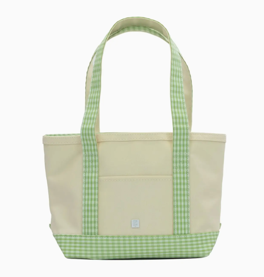 MINI TOTE - GINGHAM LEAF