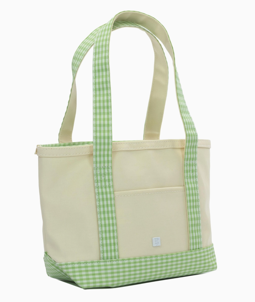 MINI TOTE - GINGHAM LEAF