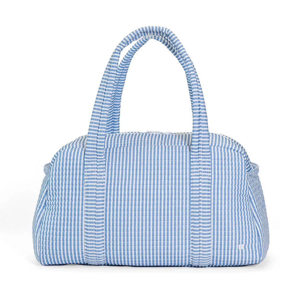 QUILTED GRANDE DUFFLE - CHAMBRAY PIMLICO