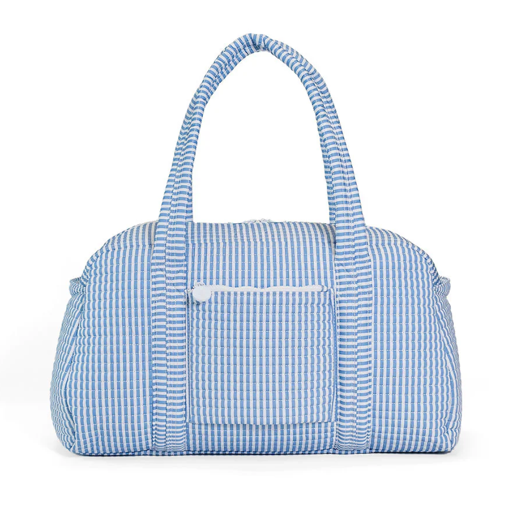 QUILTED GRANDE DUFFLE - CHAMBRAY PIMLICO