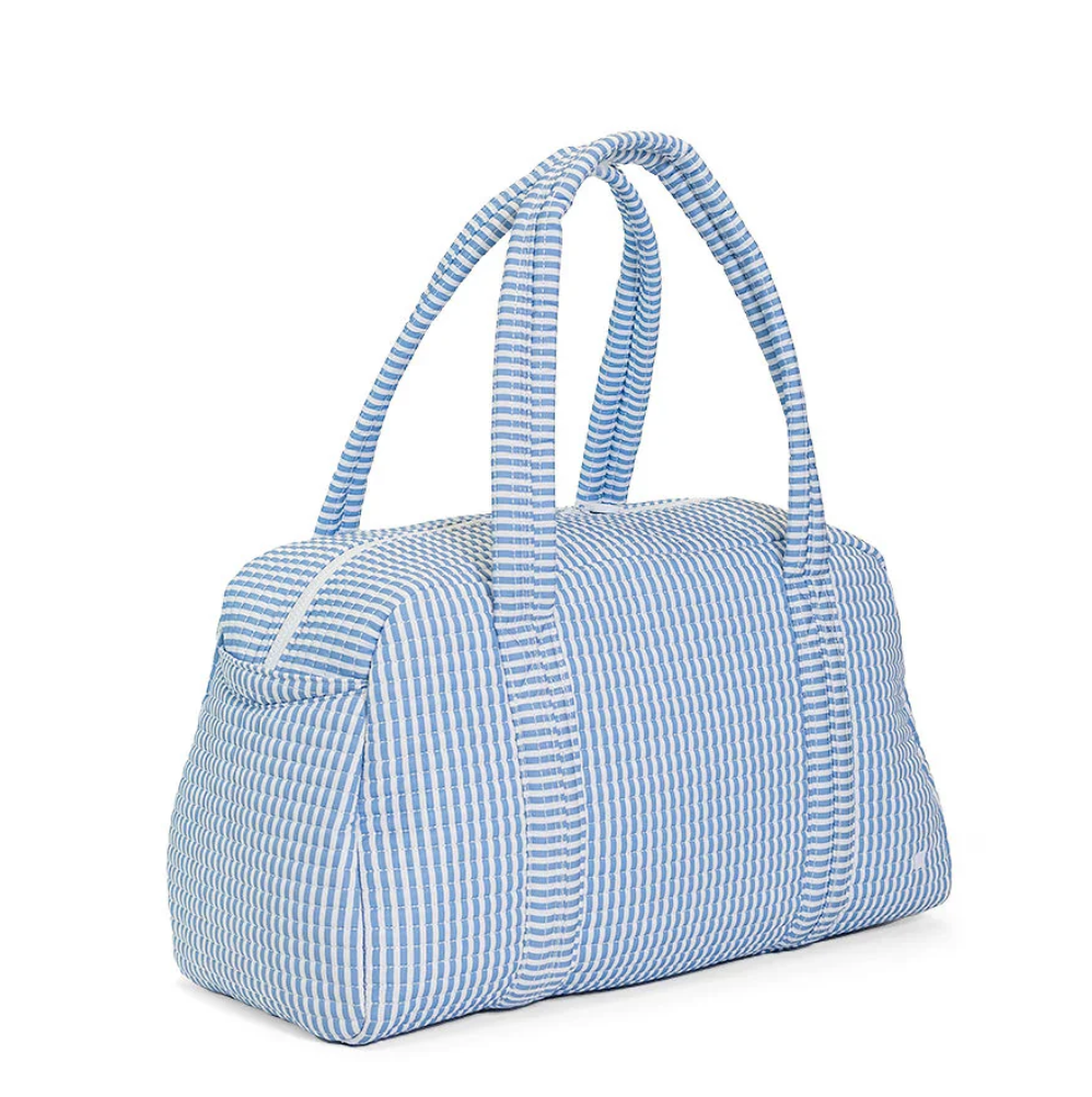 QUILTED GRANDE DUFFLE - CHAMBRAY PIMLICO