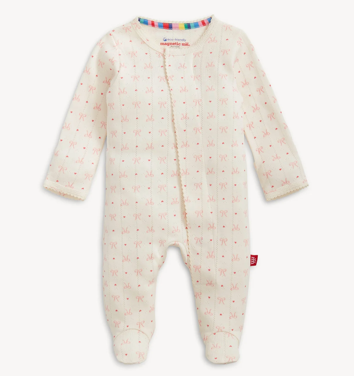 HEART & BOW POINTELLE FOOTIE