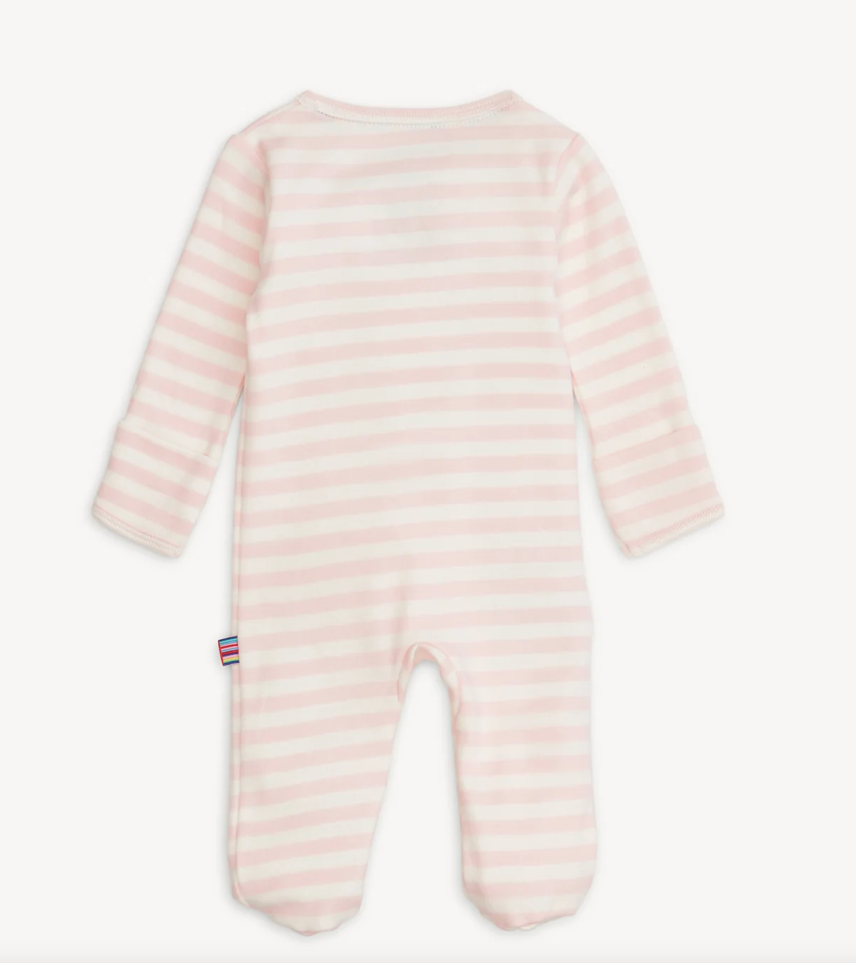 PINK STRIPE ORGANIC COTTON FOOTIE