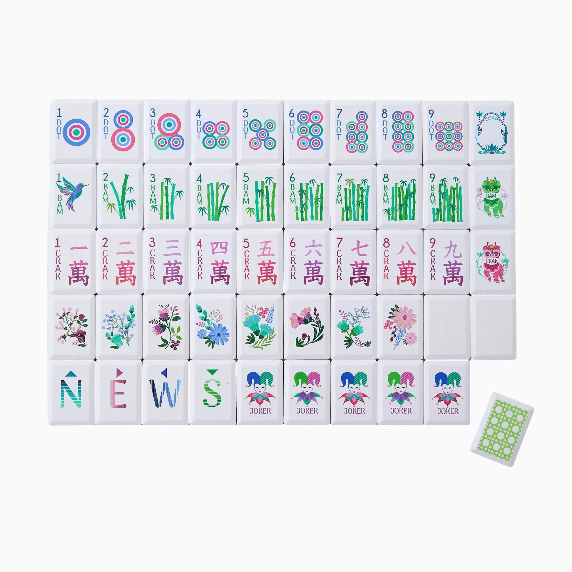 JARDIN DEBUTANTE MAHJONG TILE SET